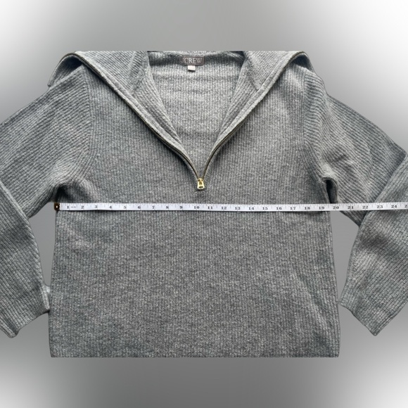 J.Crew Gray Half-zip stretch Sweater - Long Sleeve - Size M - Picture 6 of 15